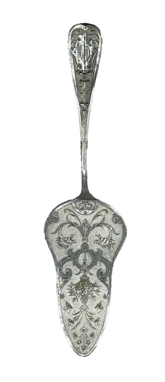Antik WMF gr. Historismus Vorleger Tortenheber Pastetenheber versilbert L 27 cm0