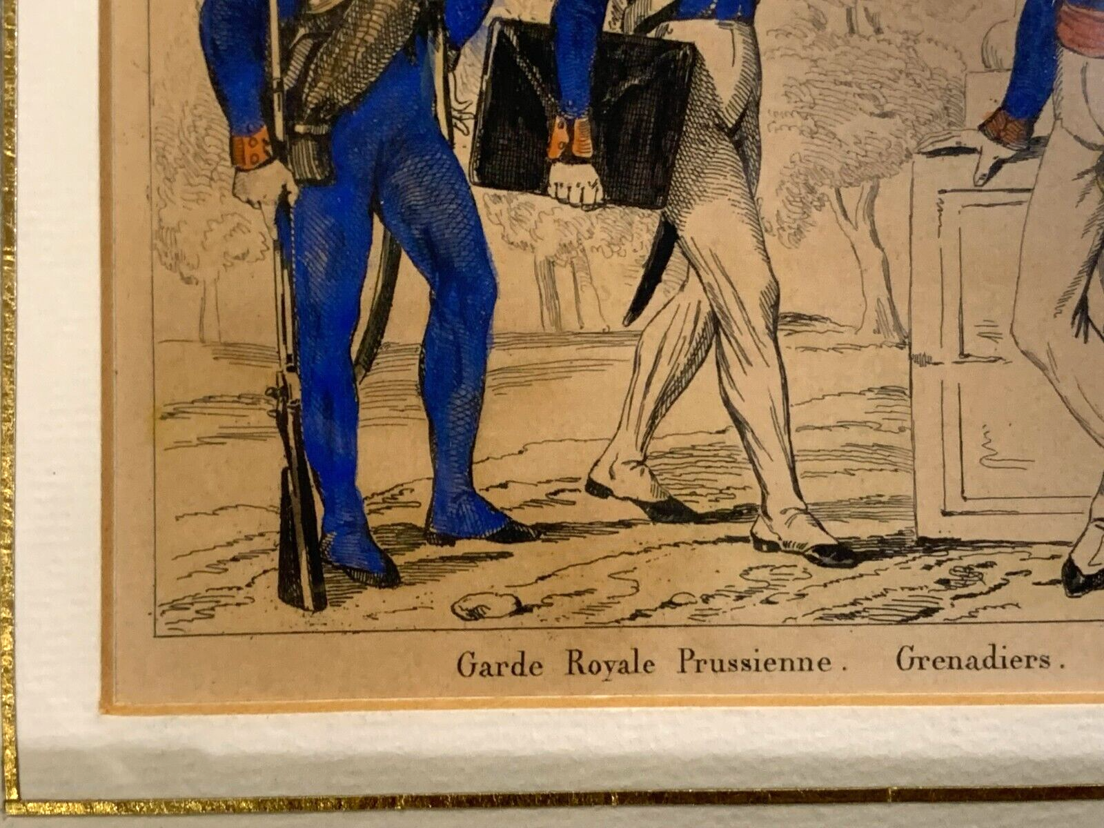 Lacauchie - Stahlstich koloriert - Grenadier der preußischen königlichen Garde5