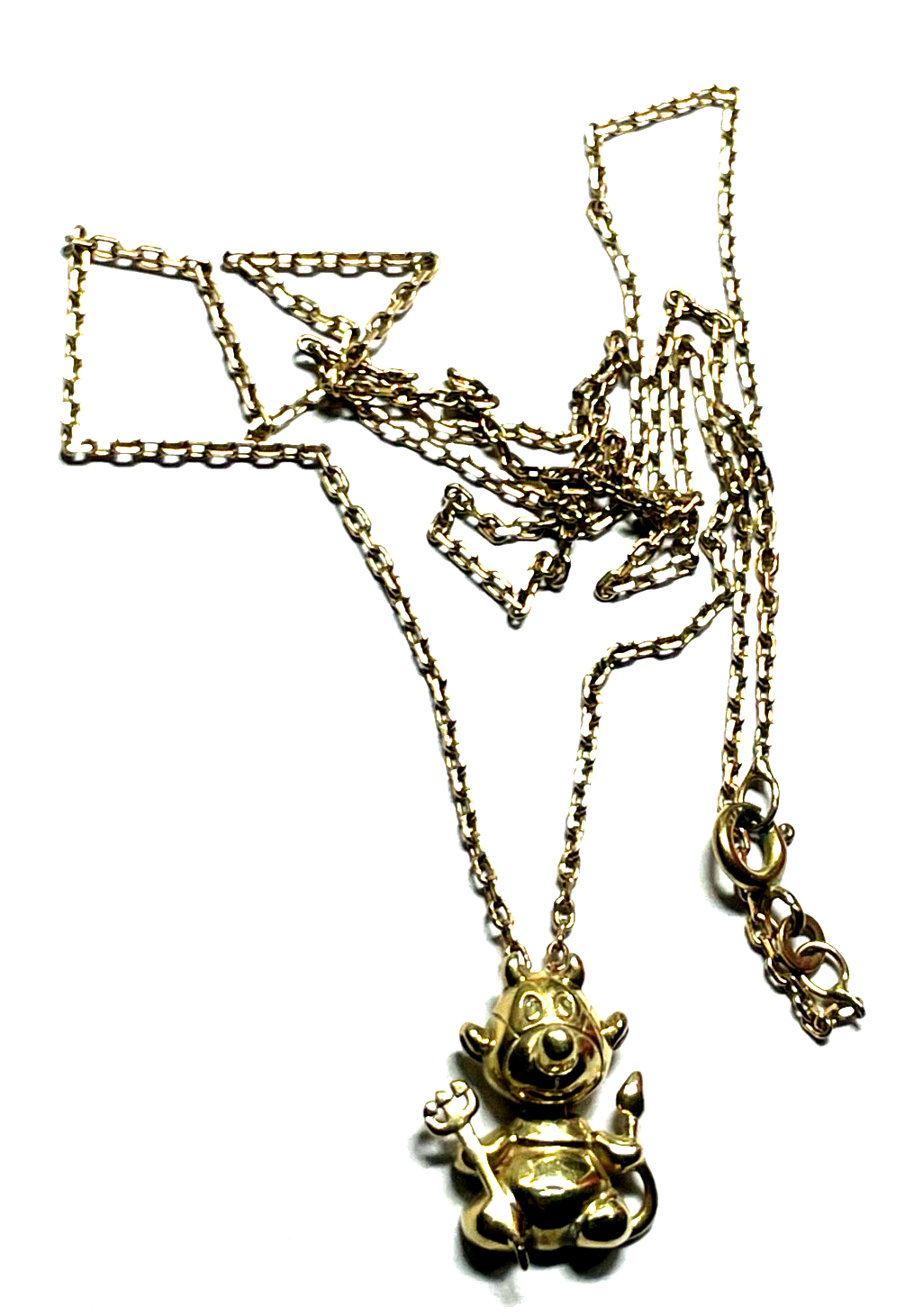 333 Gold Anhänger Teufel Teufelchen an 59 cm Goldkette Ankerkette 8 K unisex5