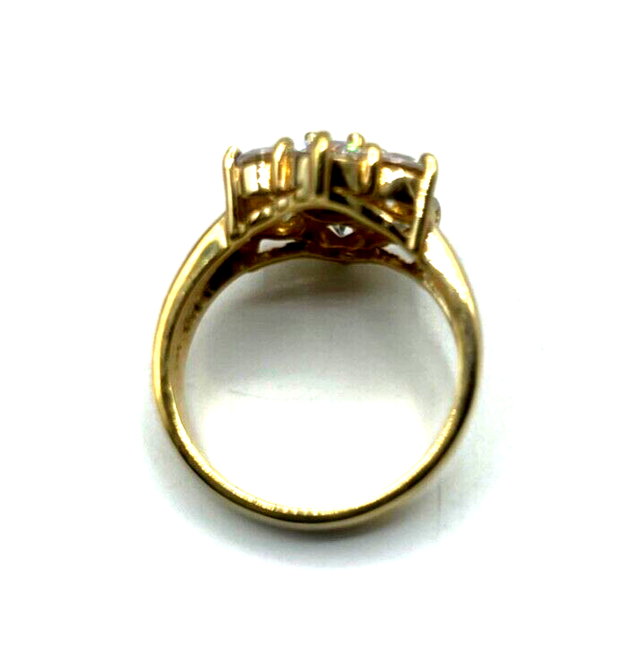 925 Silber Ring vergoldet Silberring üppig Zirkonia Amethyst Lila Ø 19 mm RG 6011