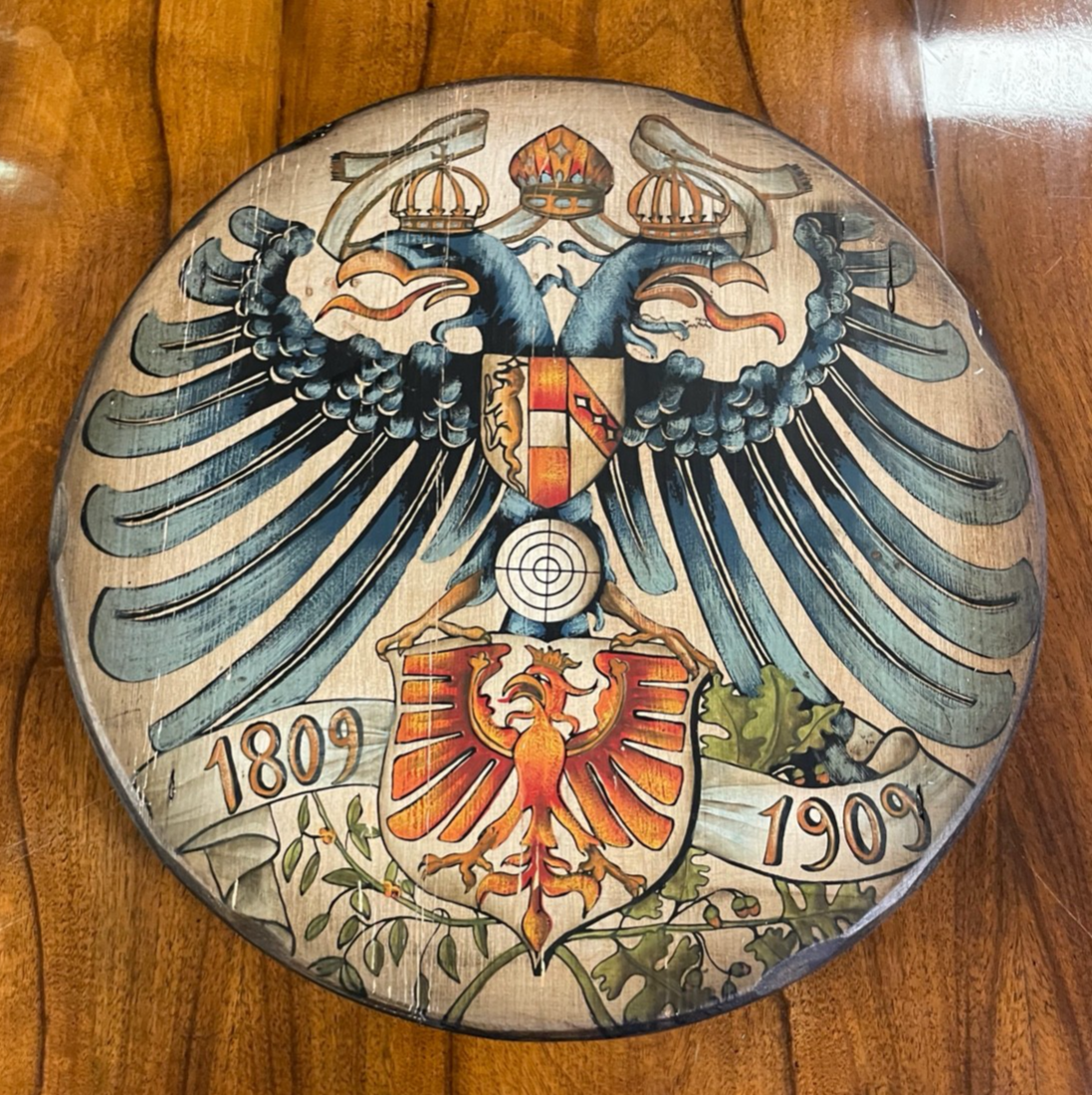 Tiroler Erhebung 1809 Schützentafel Schützenscheibe 1909 Österreich-Ungarn Adler0