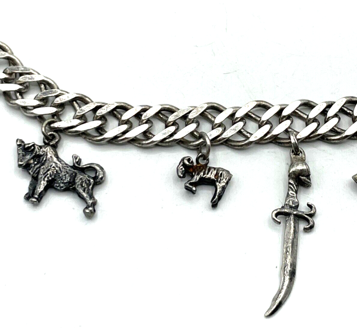 Vintage Taschenuhr Uhrkette TUK Taschenuhrkette 9 Charivari Anhänger 925 Silber3