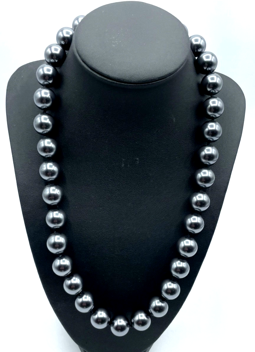 Top gepflegte MK Perlen Kette + Armband Ø13 mm Muschelkernperlen  L 53 cm Magnet2