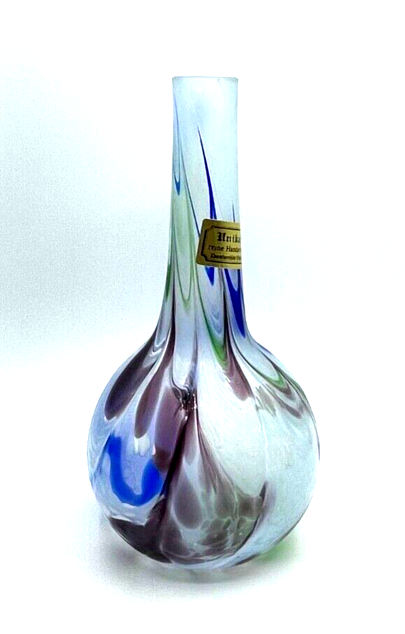 Dorotheenhütte Wolfach Unikat dekoratives Kunstglas Vase Handarbeit H 27,5 cm8