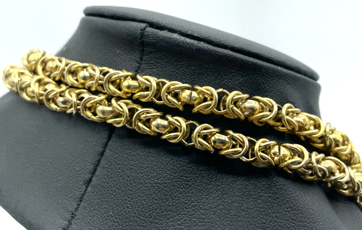 Vintage Statement Königskette L 93 cm  B 6mm vergoldet hochwertiger Modeschmuck4