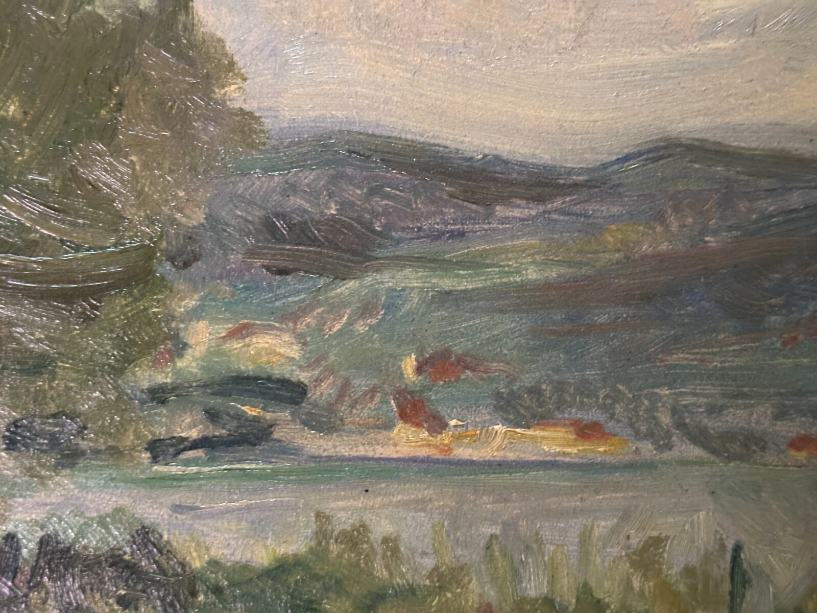 Öl auf Karton - Impressionismus - Landschaftsgemälde - gerahmt - unsigniert4