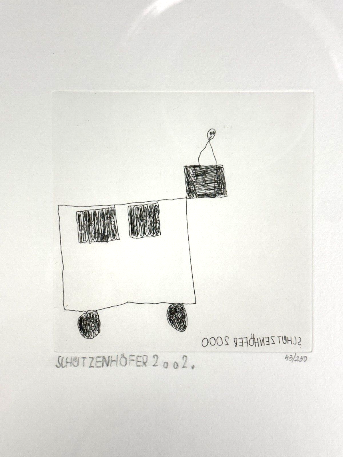 Günther Schützenhöfer - Radierung 2002 - lim. 43/250 - Untitled - gerahmt1