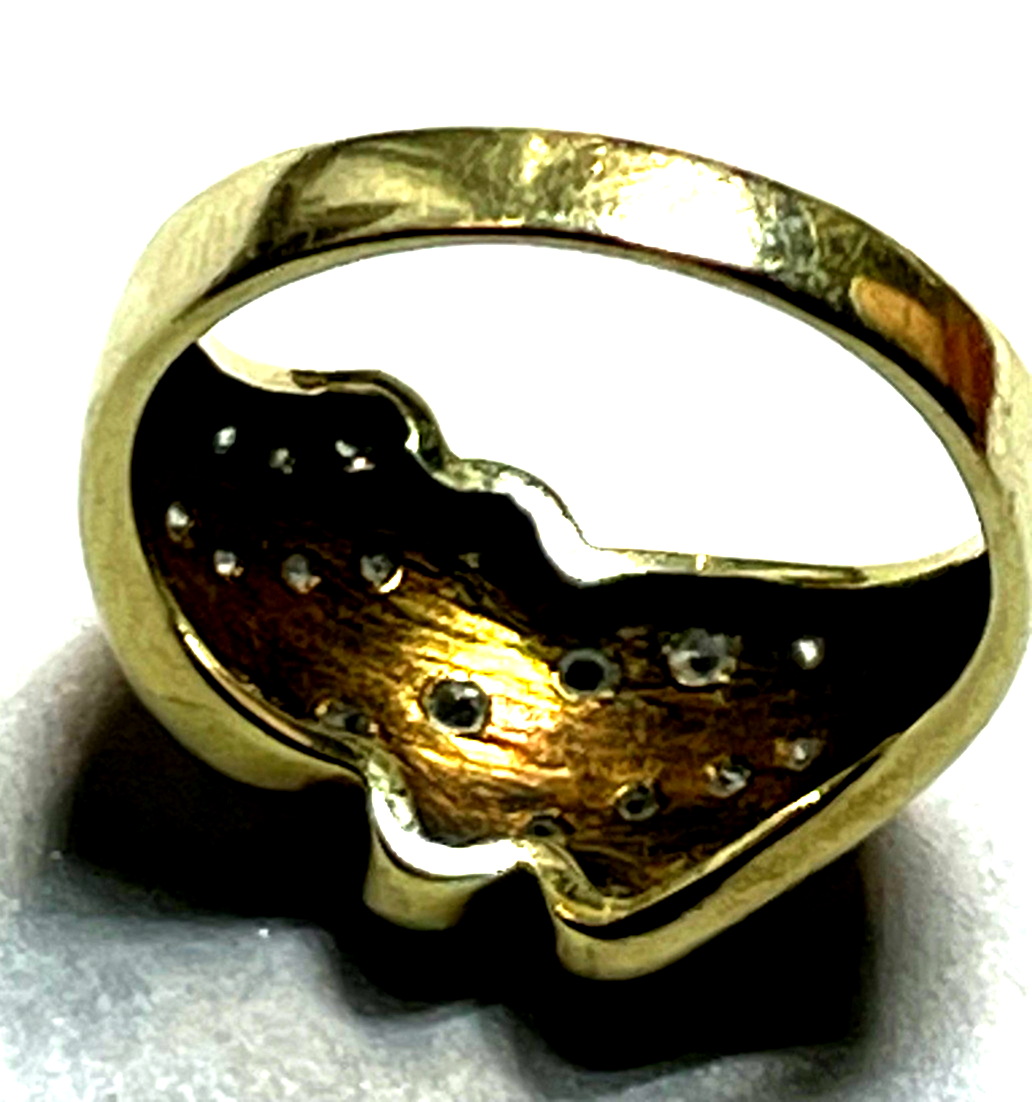 14 K 585 Gold Ring Brillanten Top Wesselton 0,5 ct. Juwelier Ø 18,5 mm RG 587