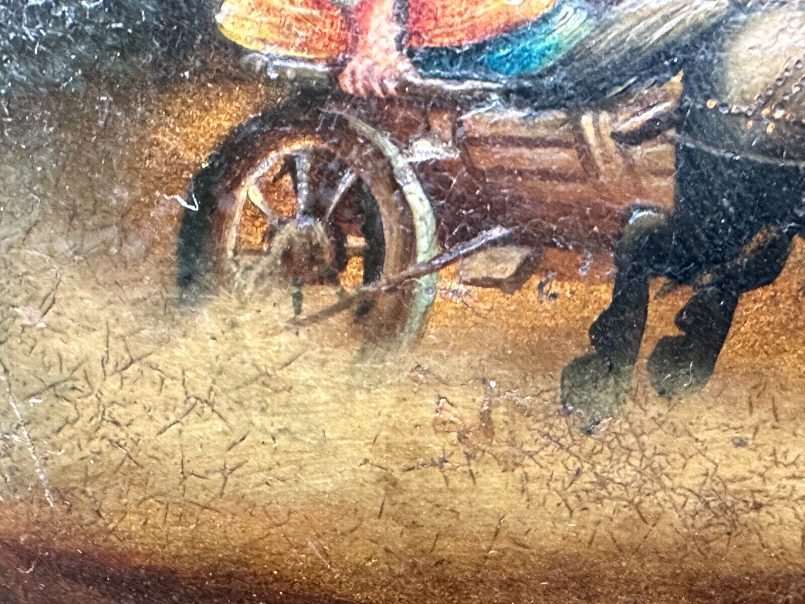 Lackdose Tabakdose  große Tabatiere - Pappmaché - Handbemalt - Russland um 19004