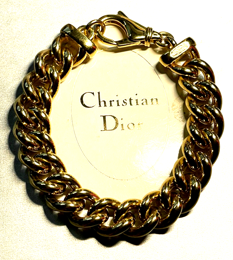 top gepflegtes Christian Dior Panzer Armband L 20 cm B 13 mm orig. Verpackung2