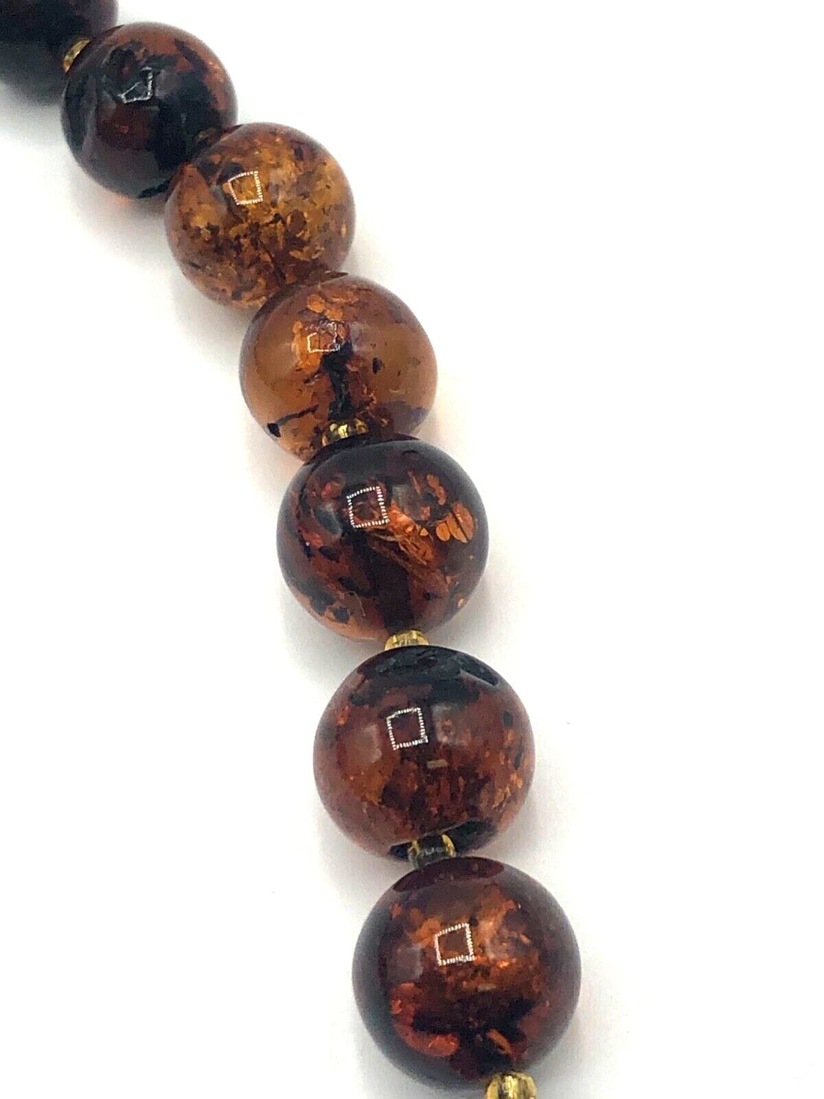 Vintage stattliche Bernstein Kette Inklusen amber necklace 49,61 Gramm L 58cm4