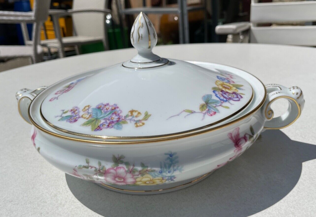 Seltene alte flache Rosenthal Porzellan Terrine um 1910 wie neu + sehr edel12