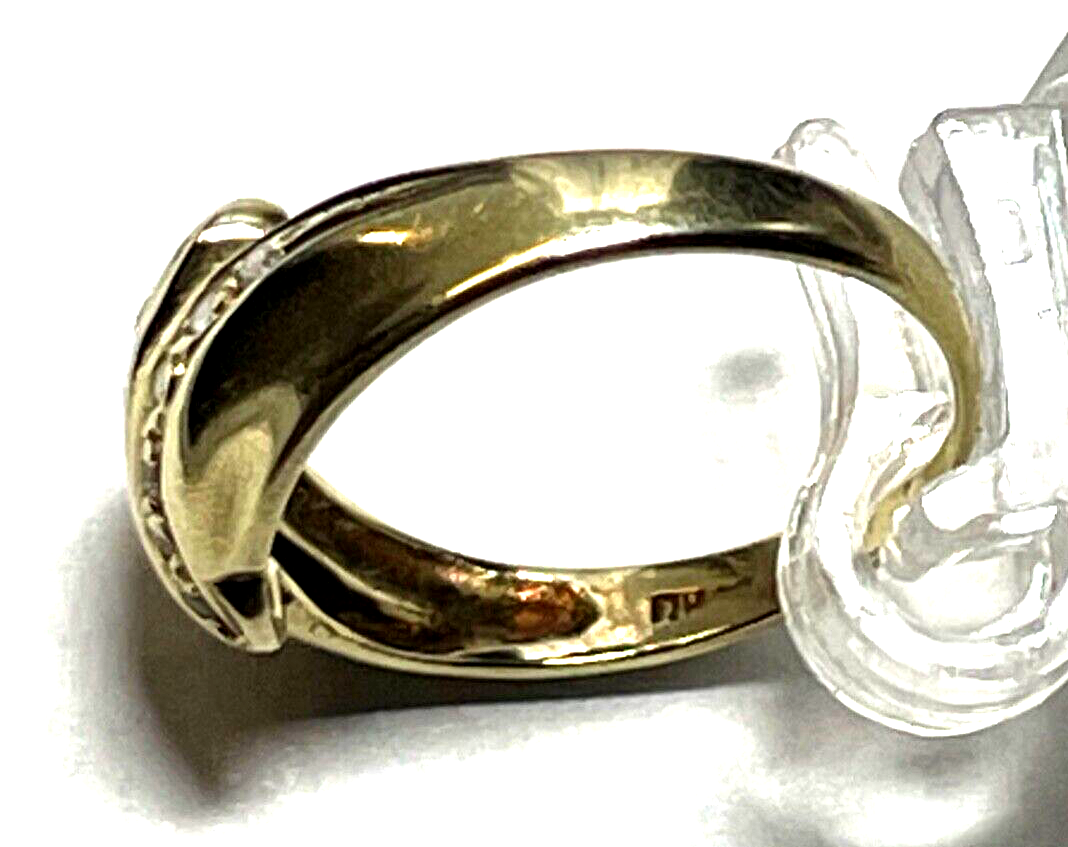 Solider 585 Gold 14 K Ring 17,5 mm RG 55 mit Weißtopas Juwelier 3,06 Gr. gepfl.4
