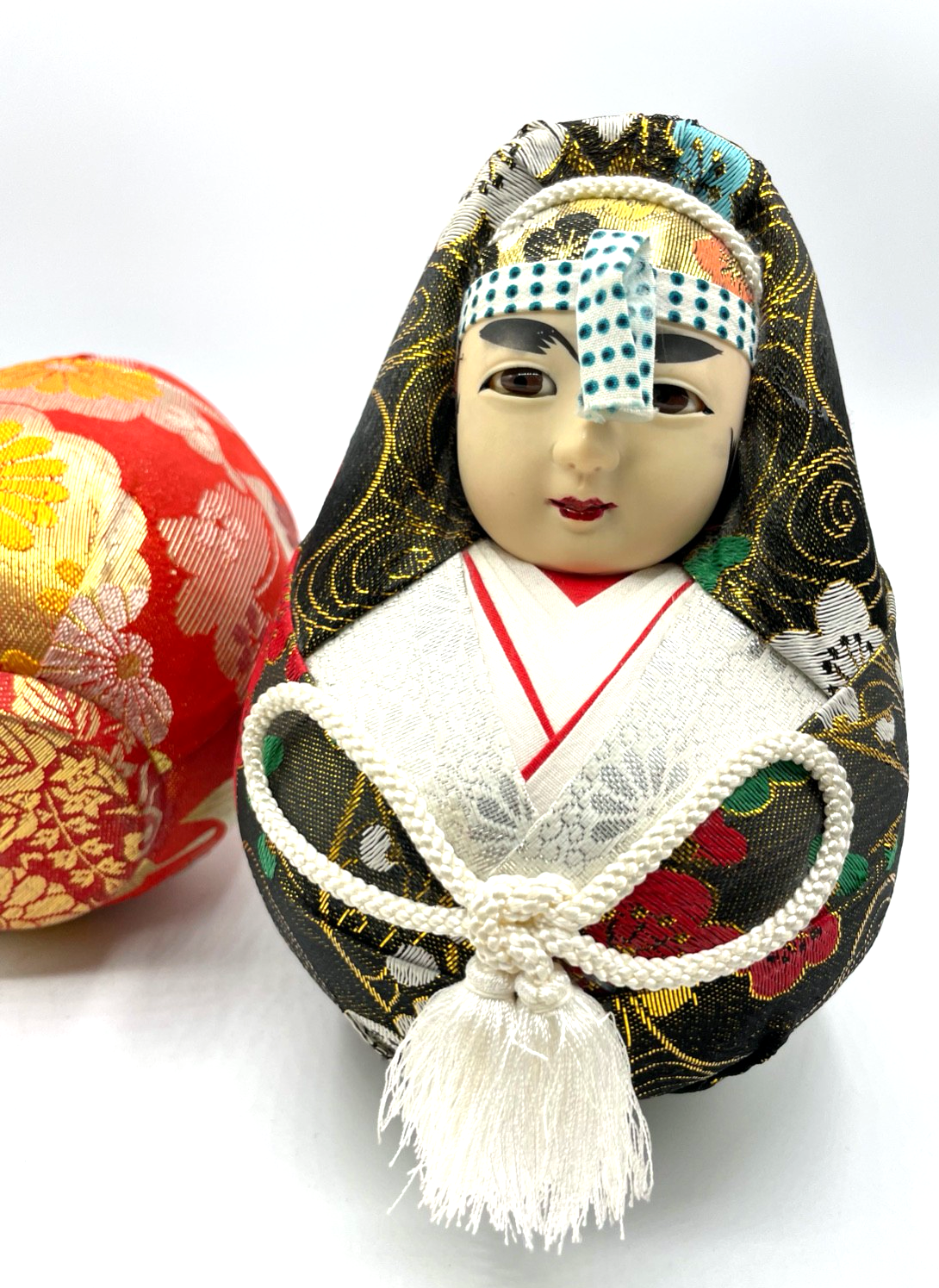 Vintage Japan Hime Daruma Dolls Glückspuppen Hochzeit Puppen Glück Wohlstand6