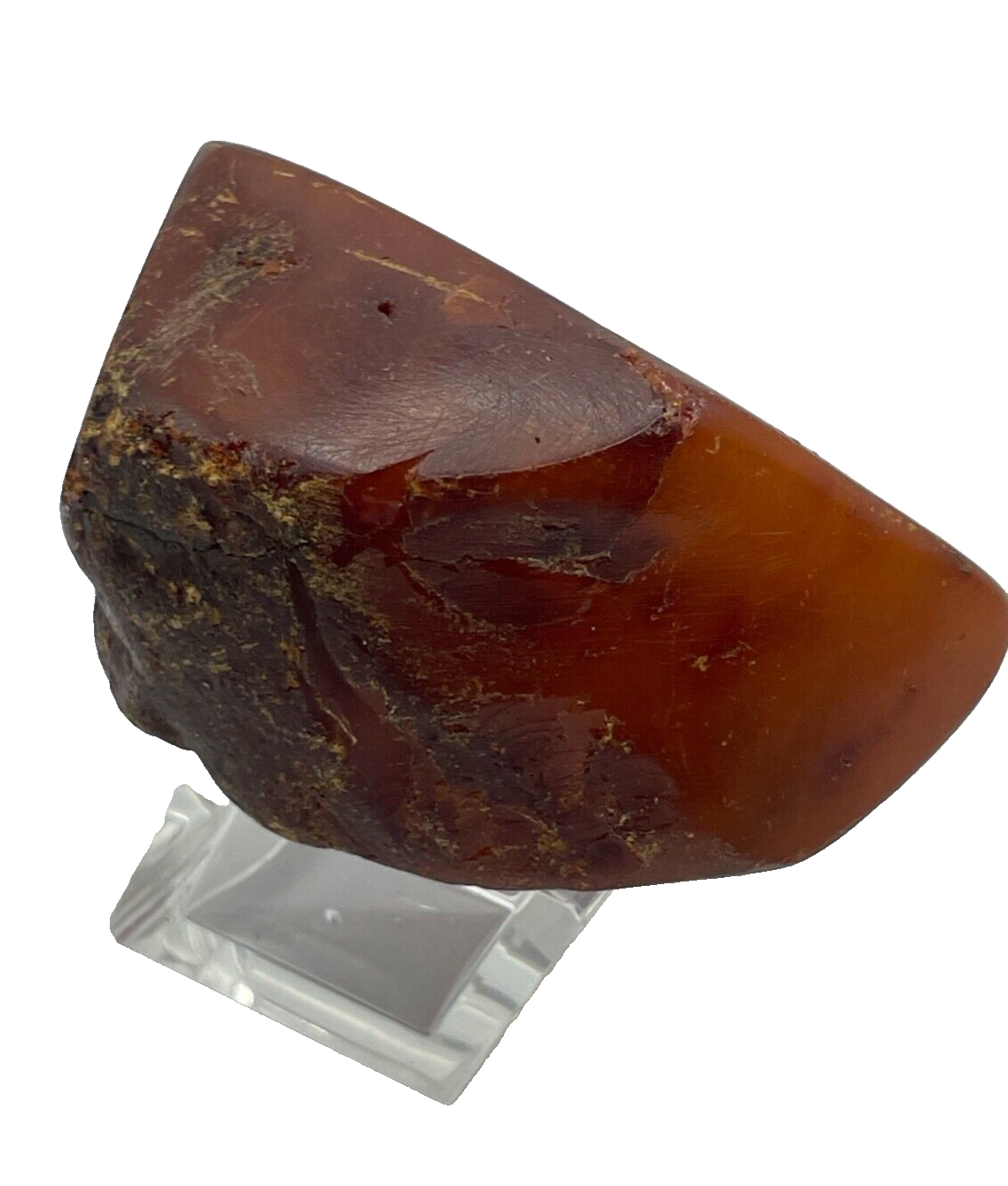 Großer Natur Bernstein Findling teilpoliert 82,88 Gramm Butterscotch light Amber0