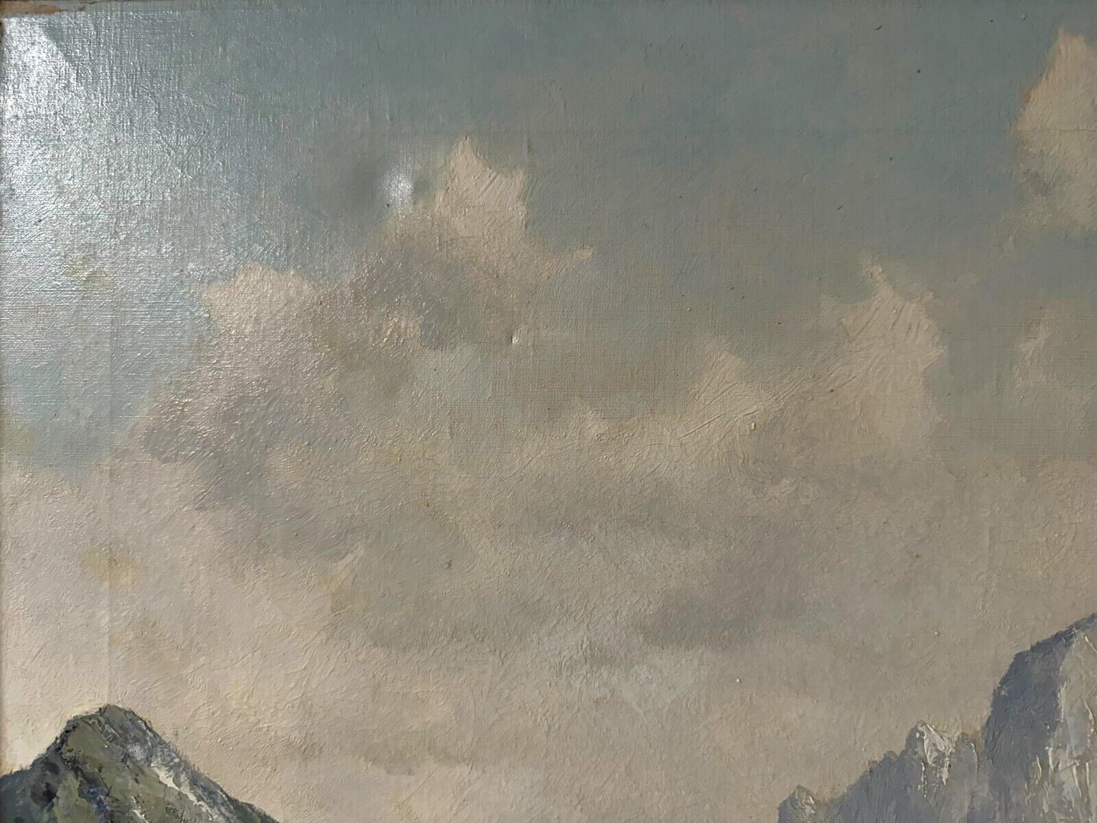 Öl auf auf Leinwand - Tiroler Hof mit wilden Kaiser - Meyer München - signiert6