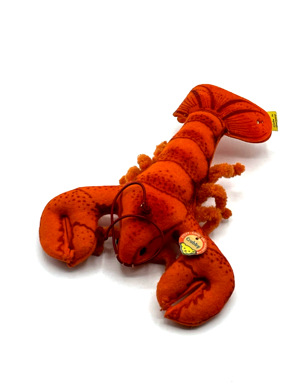 Steiff Hummer Crabby 2017.00 60er J. 17 cm mit Knopf Schild Fahne gepflegt1