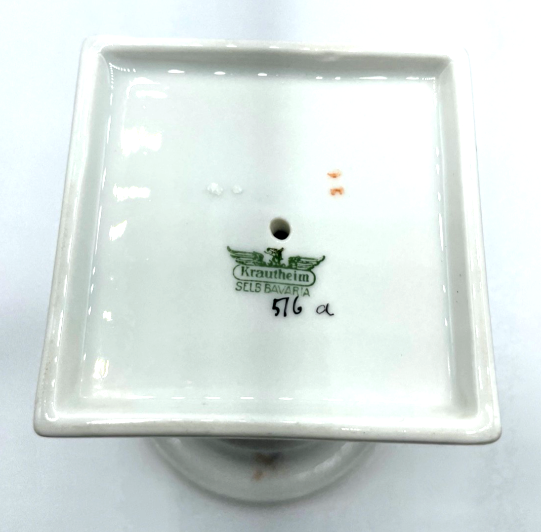 20er J Krautheim Porzellan Amphoren Vase attraktive Pokalvase handbemalt Gold9