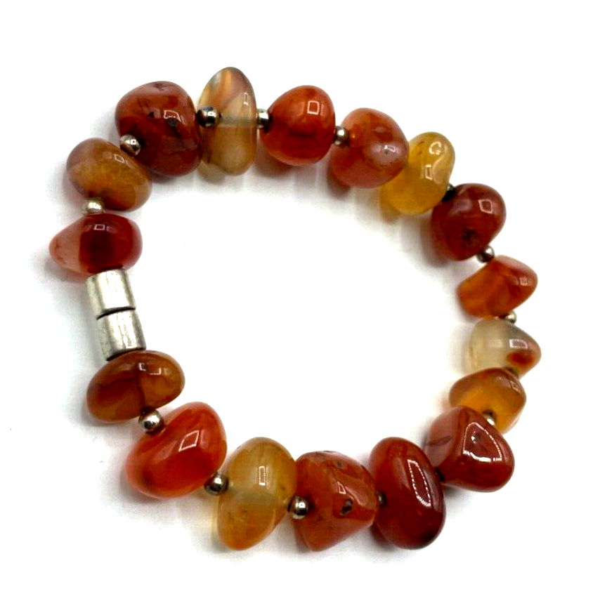Stattliches Achat Nugget Armband Magnet L 20 mm B 16 mm natürlicher Edelstein2