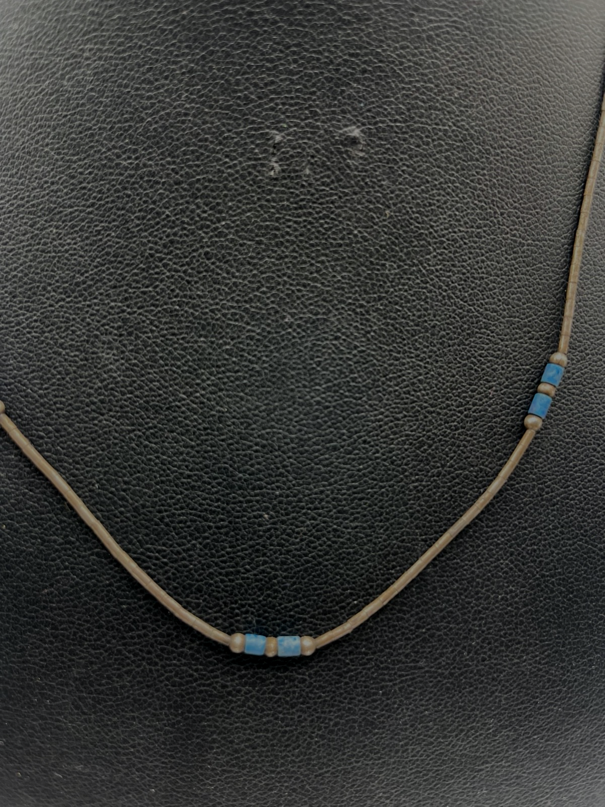 Vintage aparte Indianerschmuck Kette Collier 925 Sterling Türkis unisex L 41 cm1