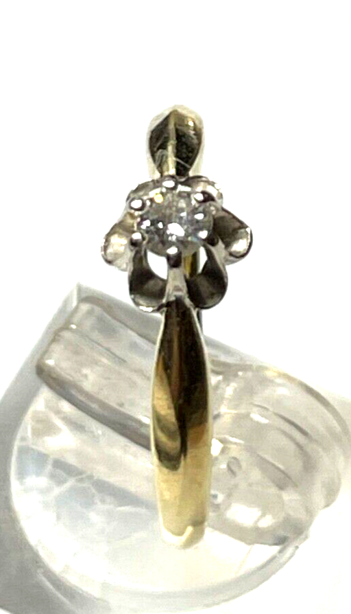 585 Gold 14 K Ring Vorsteckring Brillant 0,15 ct Ø 18,4 mm RG 58 Juwelier gepfl4