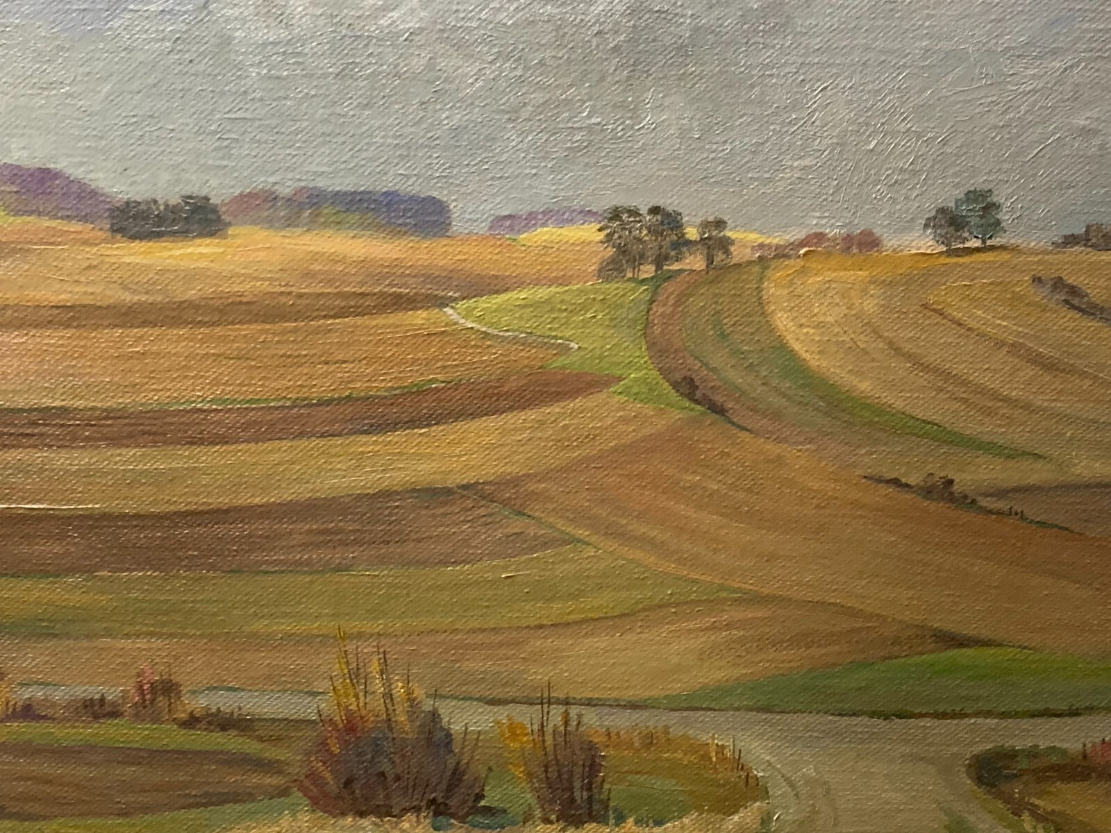 Fritz Mader 1900-1998 - Bei Feldhausen - Öl auf Faserplatte ungerahmt - signiert1