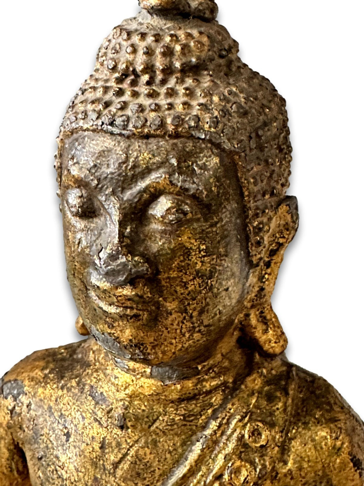 Feuervergoldeter  Bronze - Buddha - Dhyana Mudra - Thailand 19. Jahrhundert8