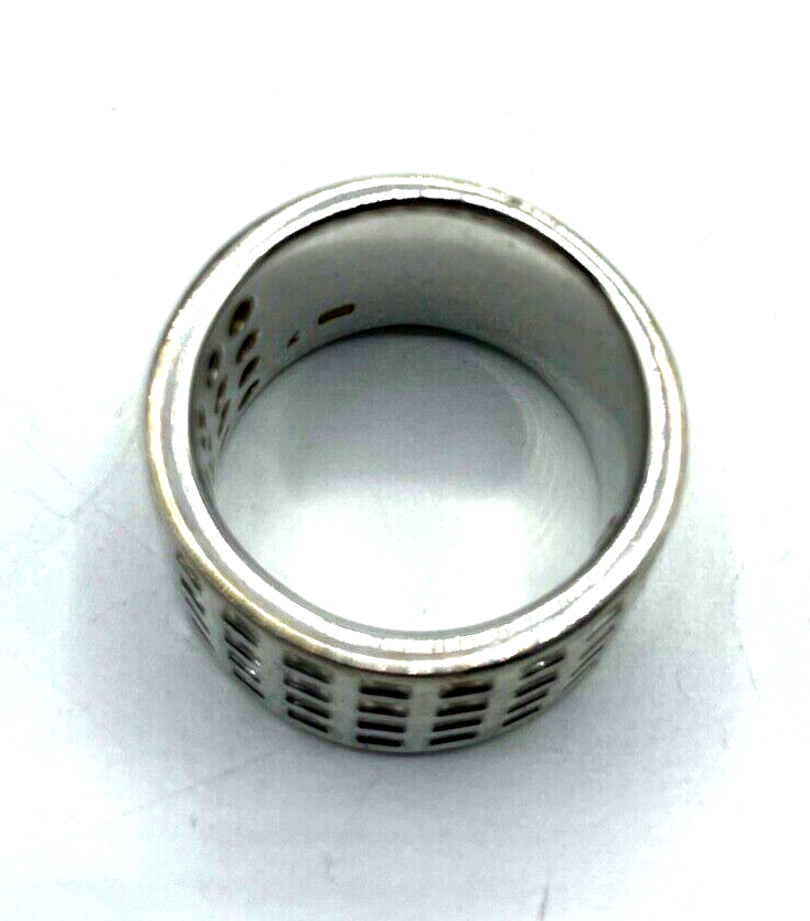 925 Silber Ring Silberring Bandring üppiger Zirkonia Besatz Ø 17,8mm RG56 massiv2