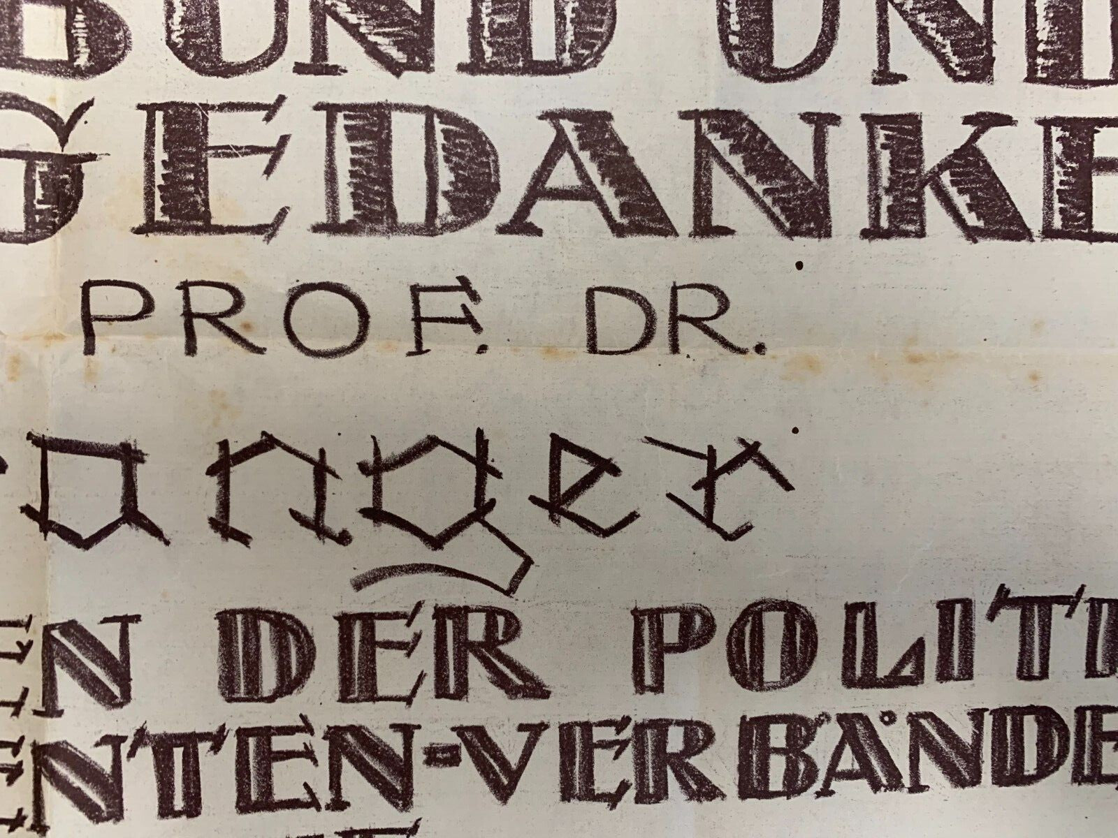 Plakat Akademiker Versammlung - Universität Leipzig 1920 - Prof. Eduard Spranger4