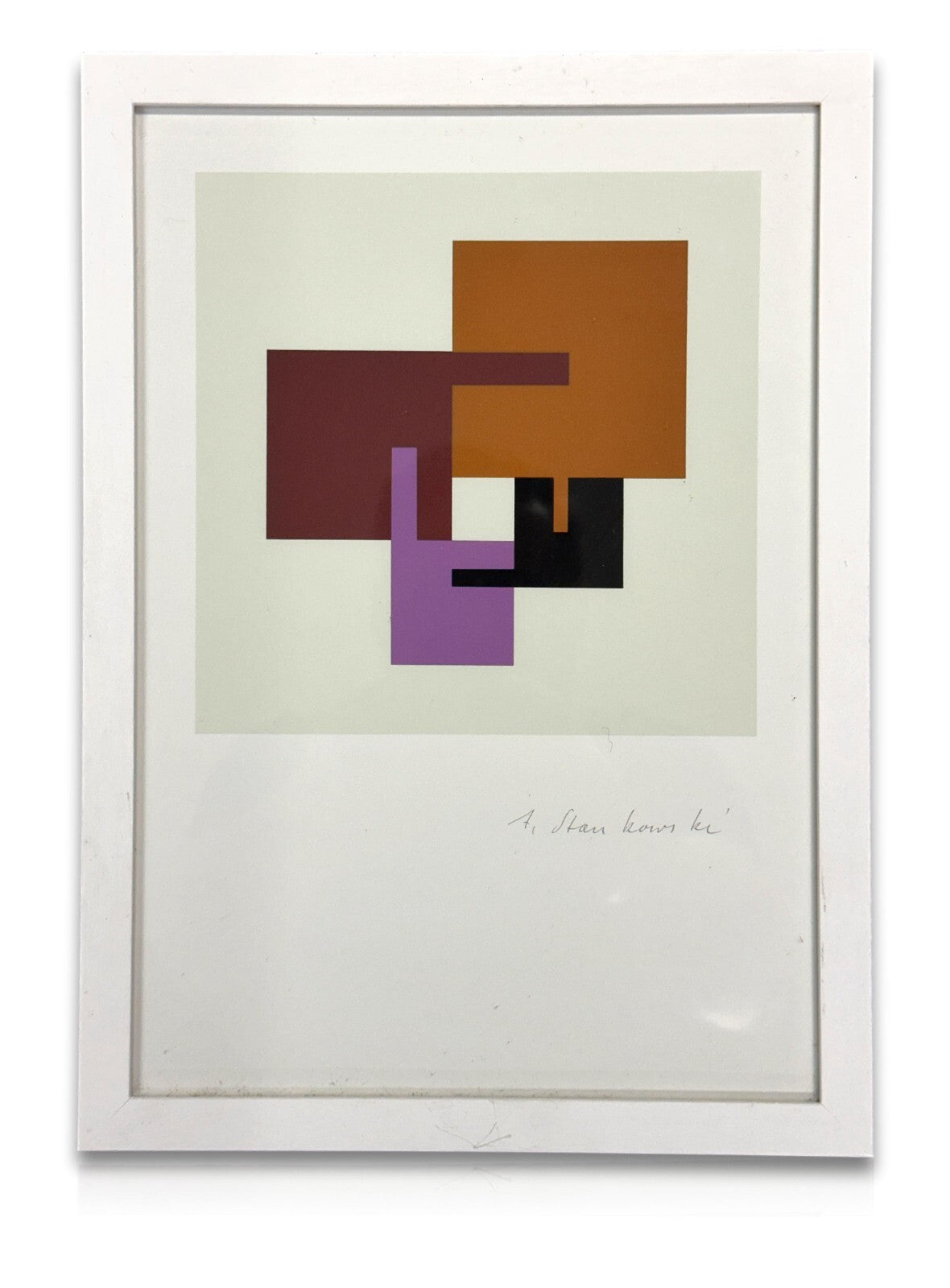 Anton Stankowski - Siebdruck - Untitled - geometrische Komposition - signiert0