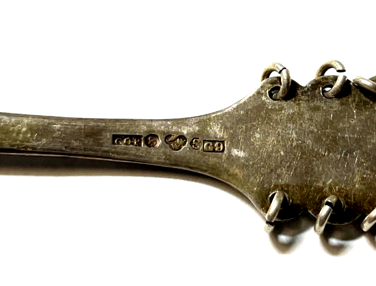 Vintage Copenhagen Löffel Silber Bolidensilver Samen Motiv Silver Spoon Sweden 23