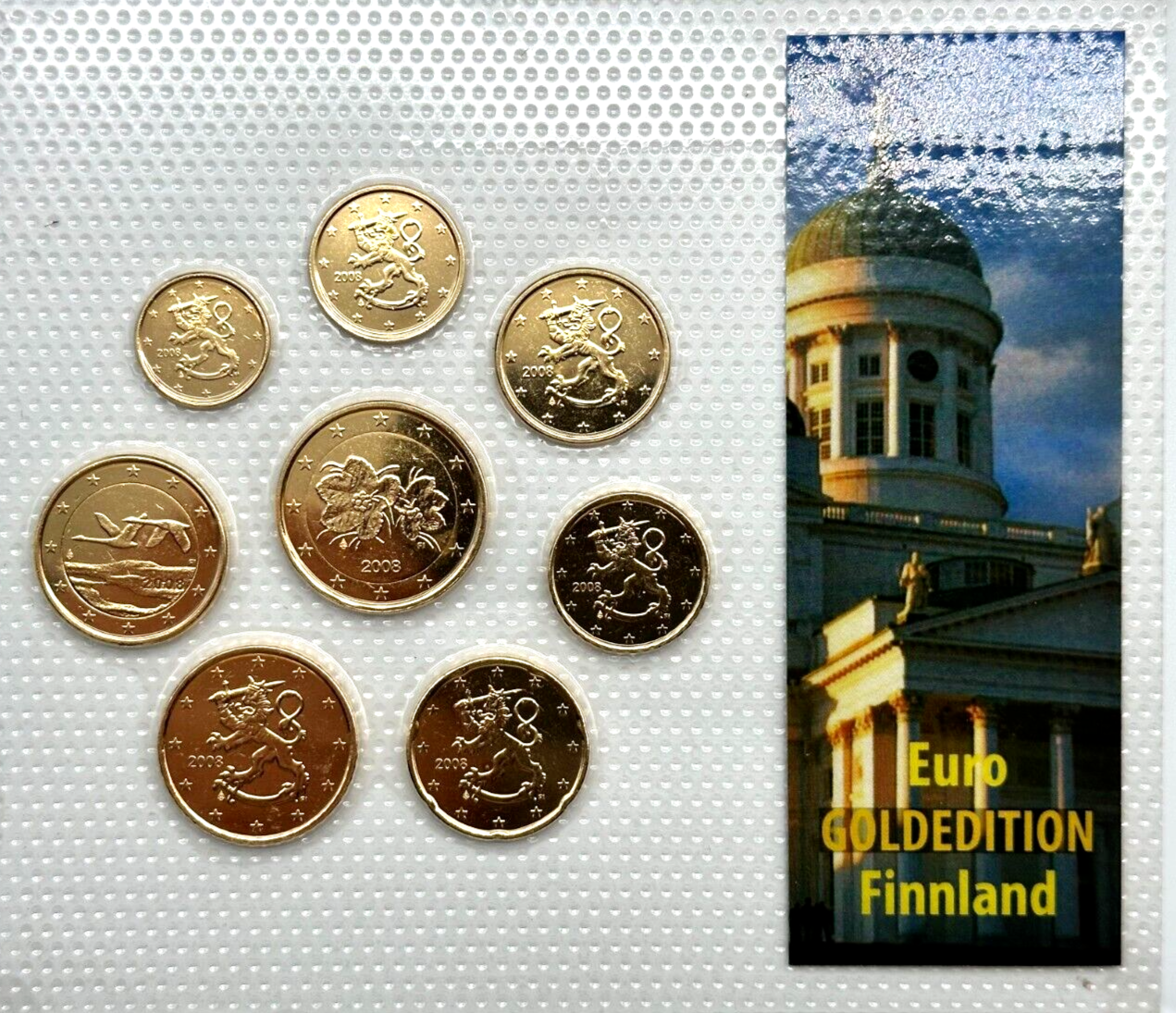 KMS Finnland - 2008 - Euro €  24ct Vergoldet -  limt. Auflage 500 Stück2