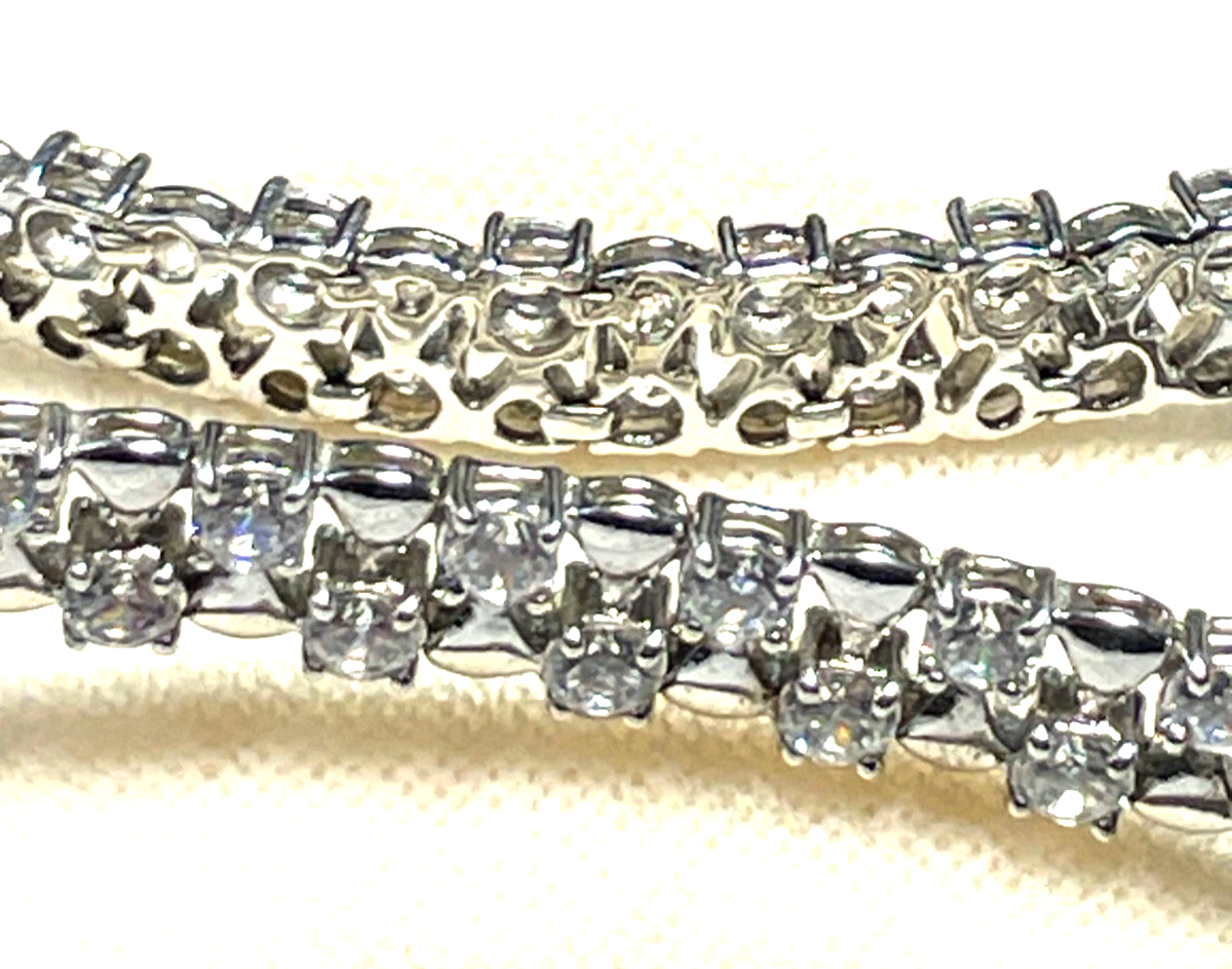 Tennisarmband neuw. 925 Sterling Silber Armband 68 Zirkonia L 22 cm B 7 mm T3 mm2