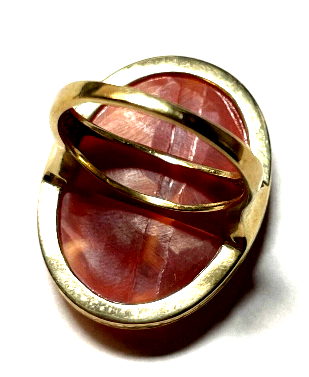 375 Gold 9 K Ring großer herrlicher Feuerachat RG 54 Juwelier solide Qualität6