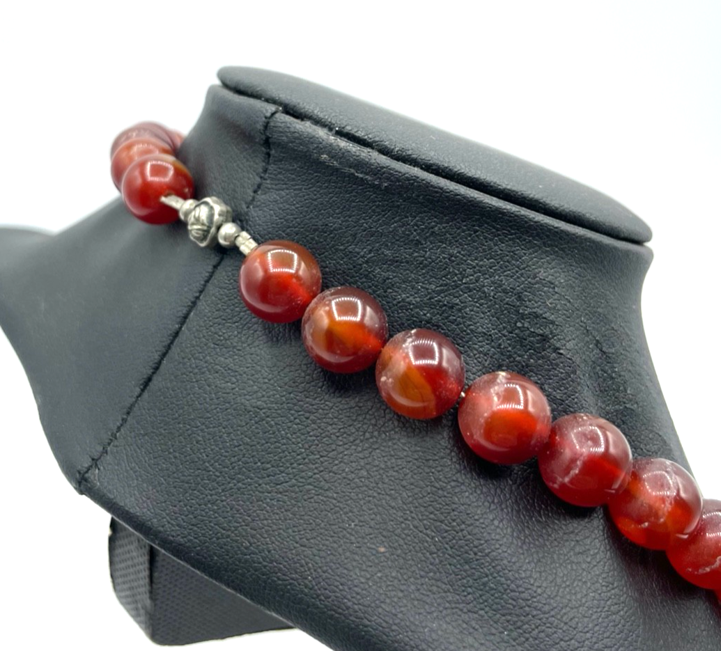 66 cm lange Kette Ethno Tuareg oder Berber Schmuck Karneol Halskette Ø 9 mm3