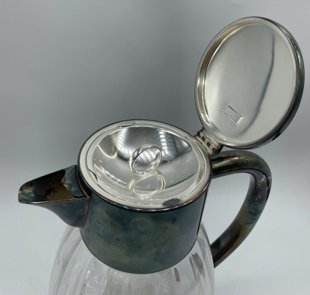 Vintage WMF Kalte Ente Kristallglas Krug versilberte Montur 2 Ltr  Top Gepflegt4