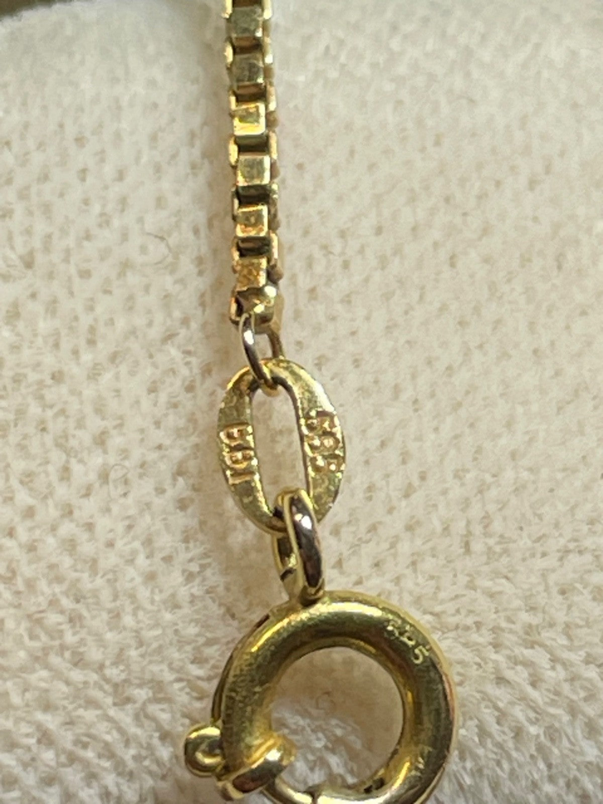 585 Gold 14 K Gelbgold Kette Venezianerkette unisex L 35,5 -38 cm B 1 mm gepfl.2