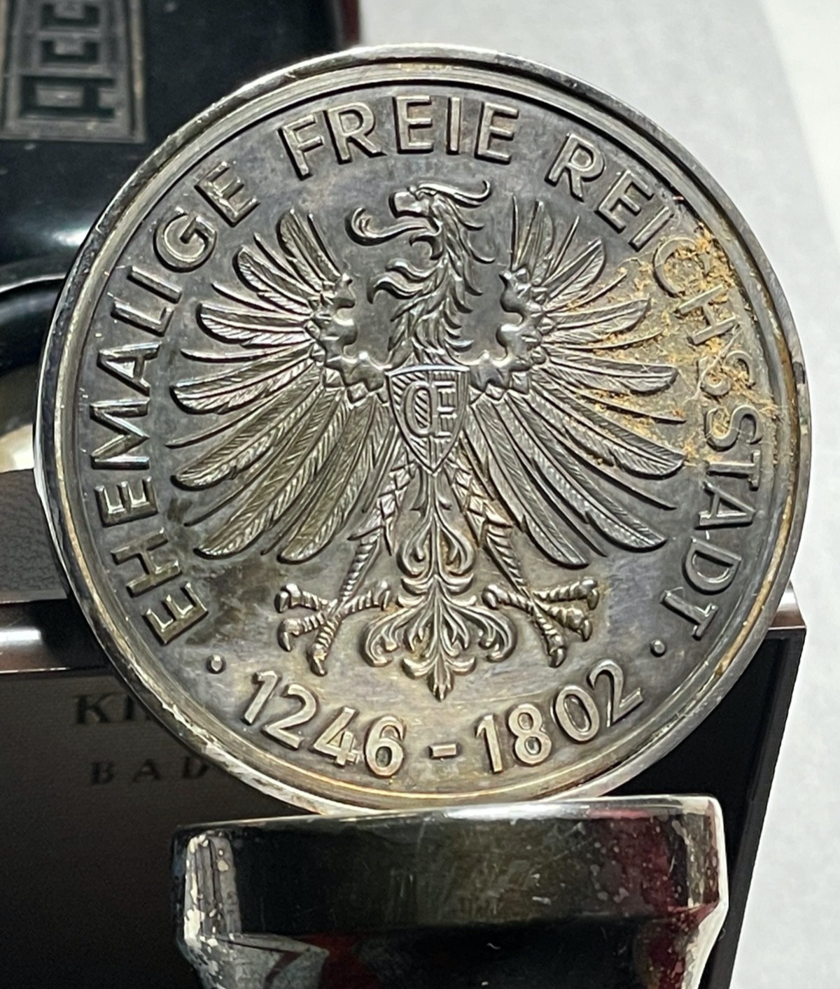 Vintage 835 Silber Flaschenkorken Freie Reichsstadt Esslingen a. N. 53,47 Gramm8