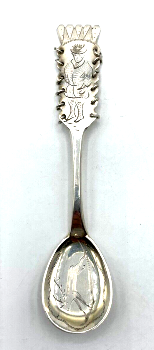 Vintage Copenhagen Löffel Silber Bolidensilver Samen Motiv Silver Spoon Sweden 10