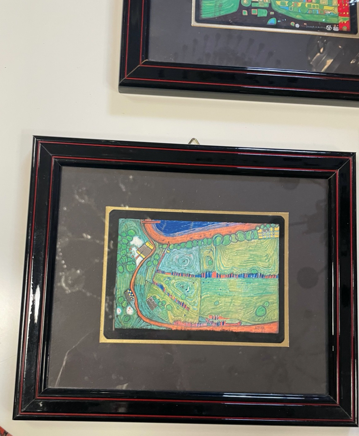 3x hochwertig gerahmte Druckgrafik Friedensreich Hundertwasser top gepflegt2