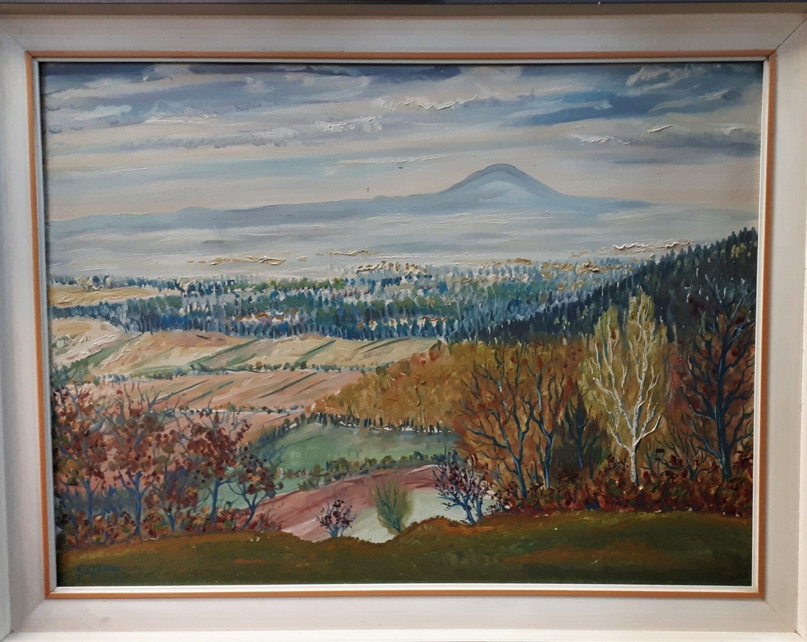 Ölgemälde - Öl auf Leinen - Hohenstaufen - signiert Erwin Maier 1961 - gerahmt0