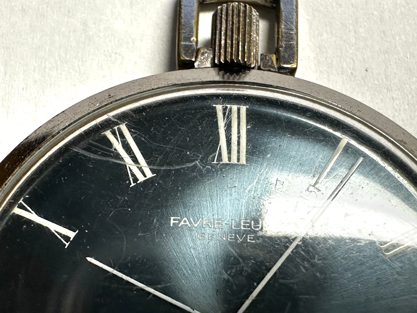 Favre-Leuba Geneve - Schweiz - Taschenuhr - römische Ziffern - Uhrwerk läuft2