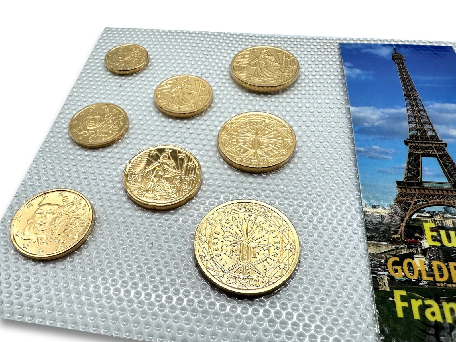 Frankreich KSM Kursmünzsatz 1999-2002 Euro € - 24 ct vergoldet - Ldt. Edition3