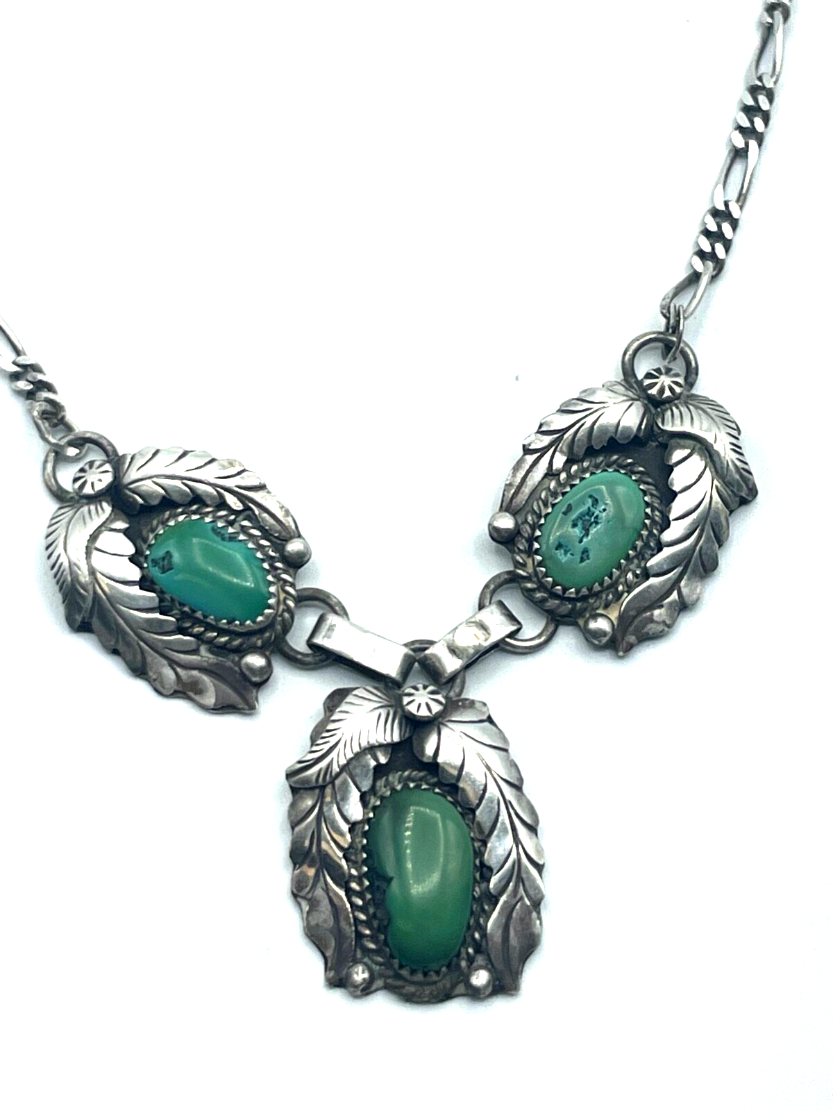 925 Sterling Kette Indianerschmuck mit Türkis unisex  sign H. Spencer Handarbeit5