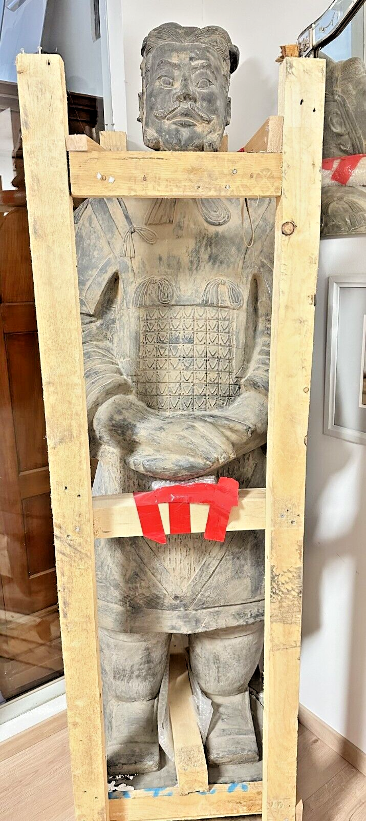 XL Chinesischer Krieger - Terrakotta Krieger  Gipsmodell - Figur Skulptur 200 cm0