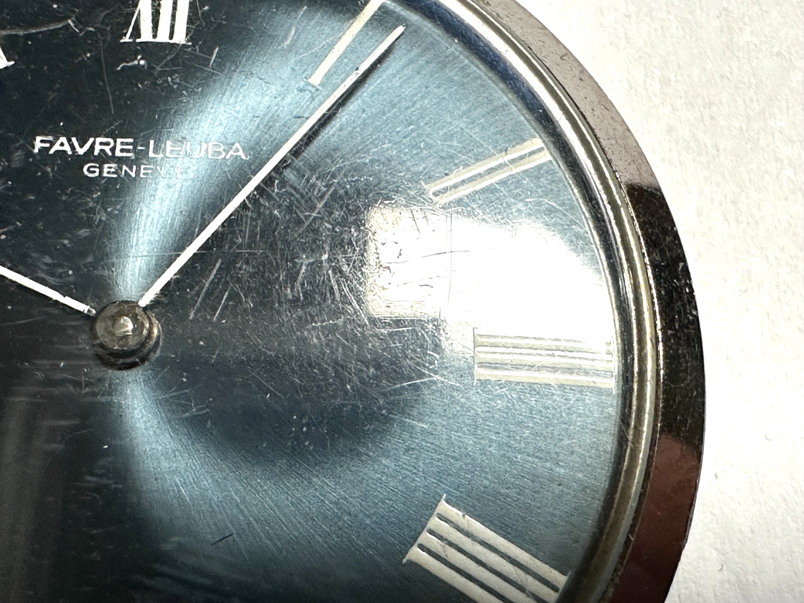 Favre-Leuba Geneve - Schweiz - Taschenuhr - römische Ziffern - Uhrwerk läuft3