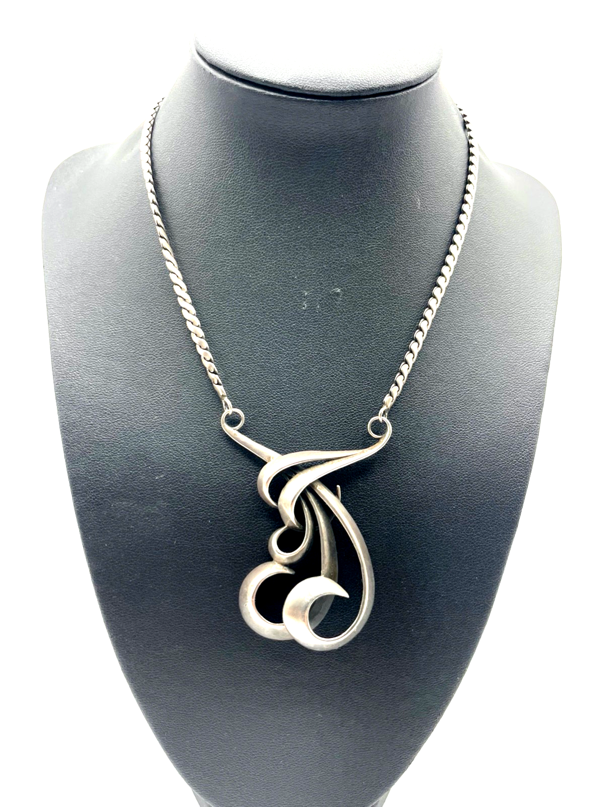 Solides vintage Collier Silber 925 Ottaviani Italien Design Kette Modernist0