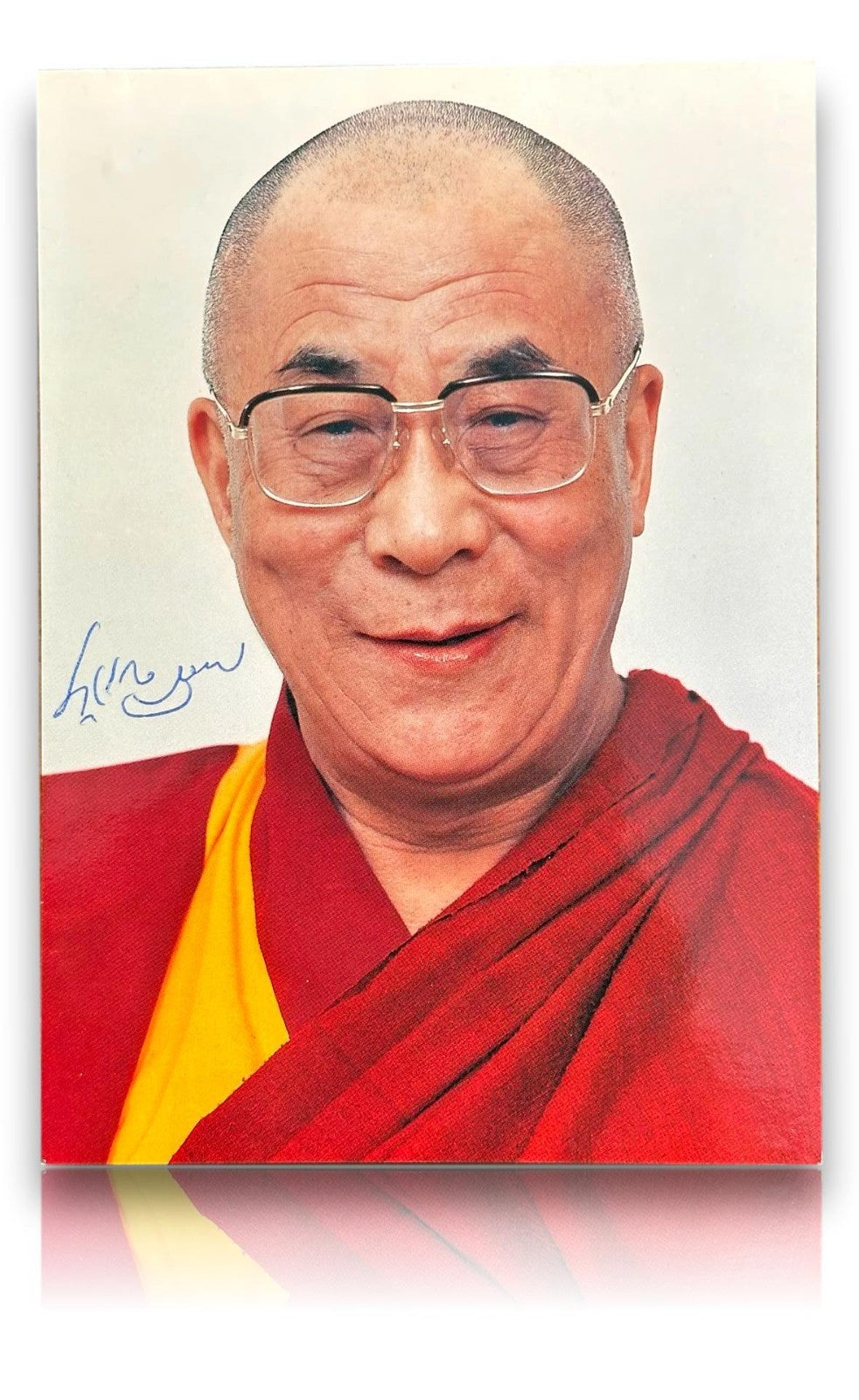 Dalai Lama - Original Autogramm - signierte Fotografie - Tibet - Nobelpreis0