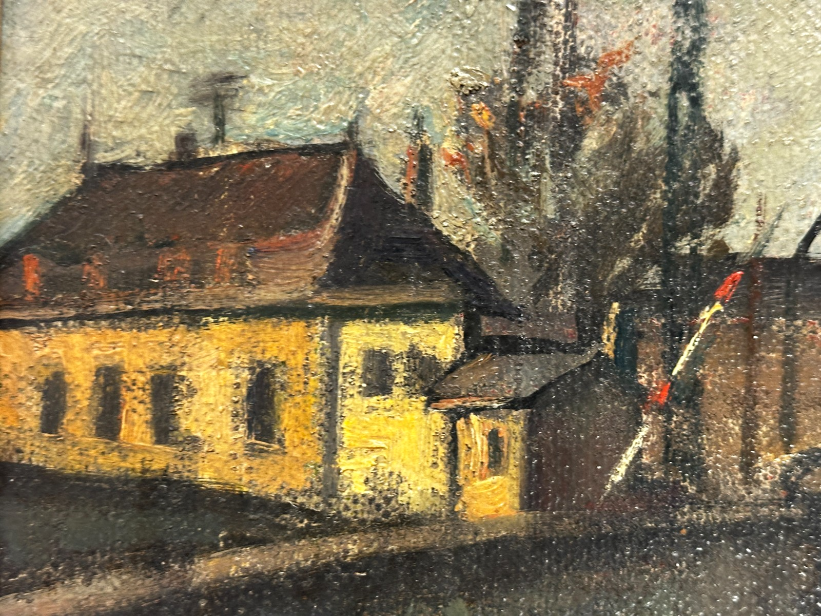 Georg Merkel 1881-1971 – Industriekanal – Öl auf Masonit - signiert - gerahmt11