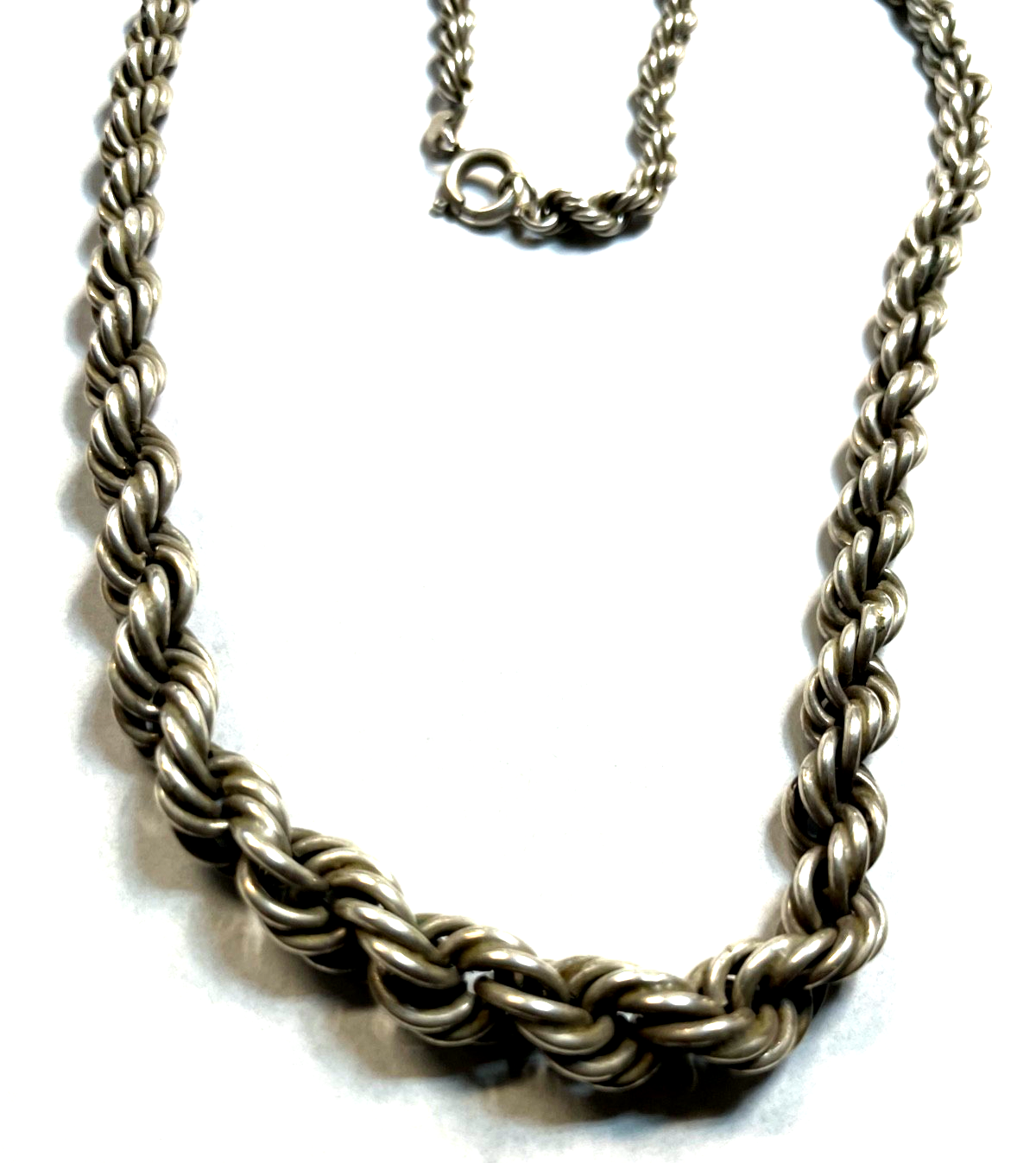 Antik klassische Kordelkette Collier im Verlauf 835 Silber L 45 cm sehr gepflegt2